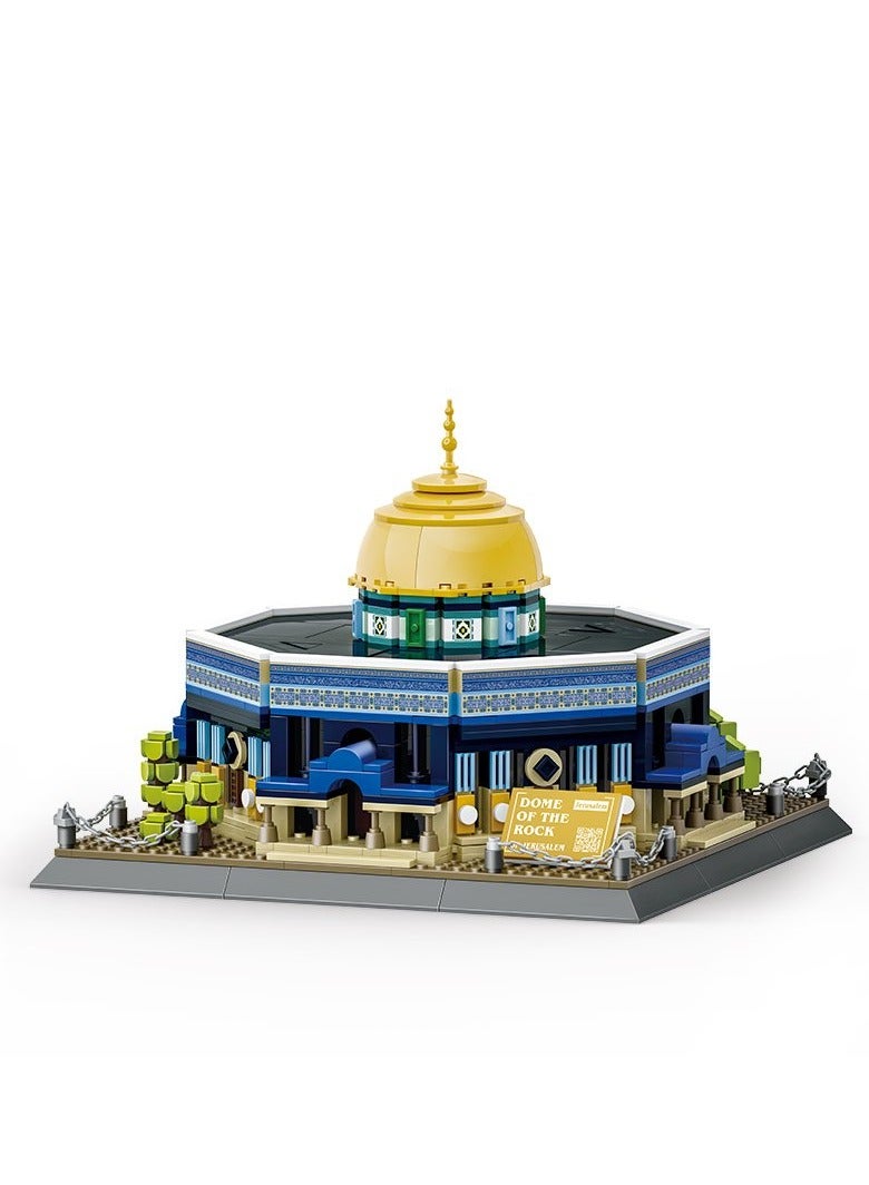 wange Dome of The Rock Building Blocks Set- 983 Pcs Masjid Al Aqsa Construction Toys-Best Islamic Learning And Education Gift For Kids - Image 1