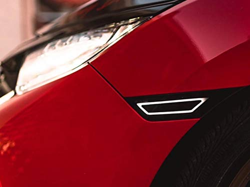 USR UNIQUE STYLE RACING DEPO civic side markers-911 Carrera Style LED Light Bar Smoke Front Bumper Sidemarker Lamp comp. with 2016-2021 Honda Civic Coupe Sedan Hatchback All Models(10thGen White LED) - Image 2