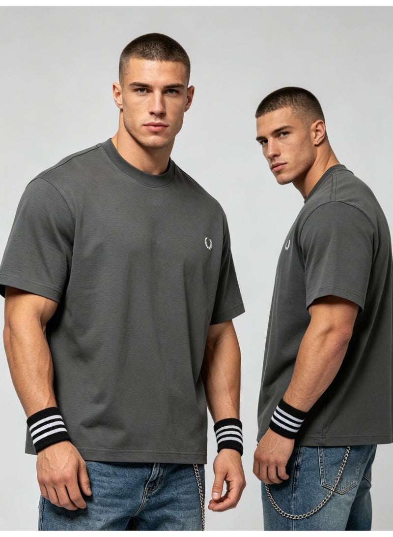 Fred Perry men's and women's laurel logo T-shirt | T-shirt/classic casual pullover/cotton 300g - Image 3