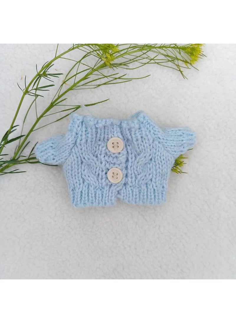 17cm Labubu Doll Knitted Sweater Pendant Blue 
