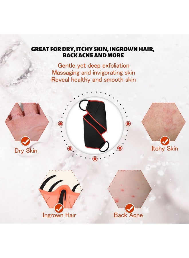 Evridwear Exfoliating Body Scrubber With Handles Back Washer Back Scrubber For Shower Bath Dry Skin Whole Body Deep Clean Men Women(Heavy) - Image 4