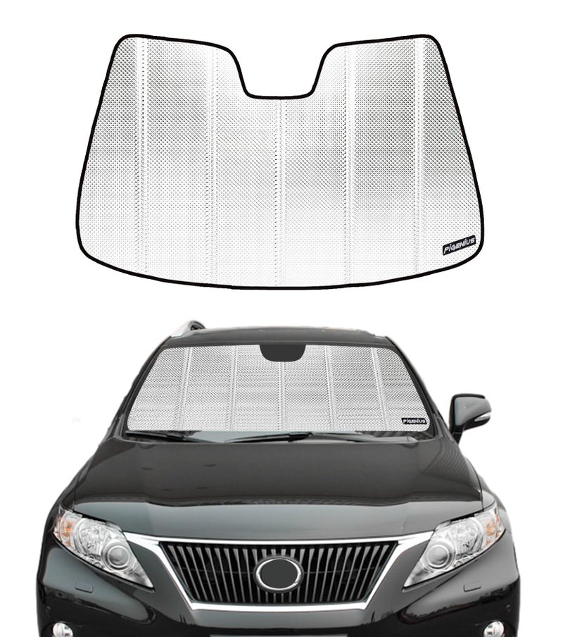 Pigenius Windshield Sun Shade for Lexus RX350RX450h 20102015 Reflective Aluminum Film Front Window Sunshade BLAZBLOCK