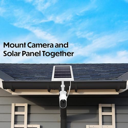 Wasserstein 2-in-1 Universal Pole Mount for Camera & Solar Panel Compatible with Wyze, Blink, Ring, Arlo, Eufy Camera (White) - Image 2
