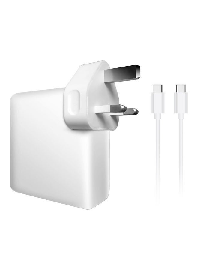NIBEMINENT Laptop Power Adapter With Cable White - Image 1