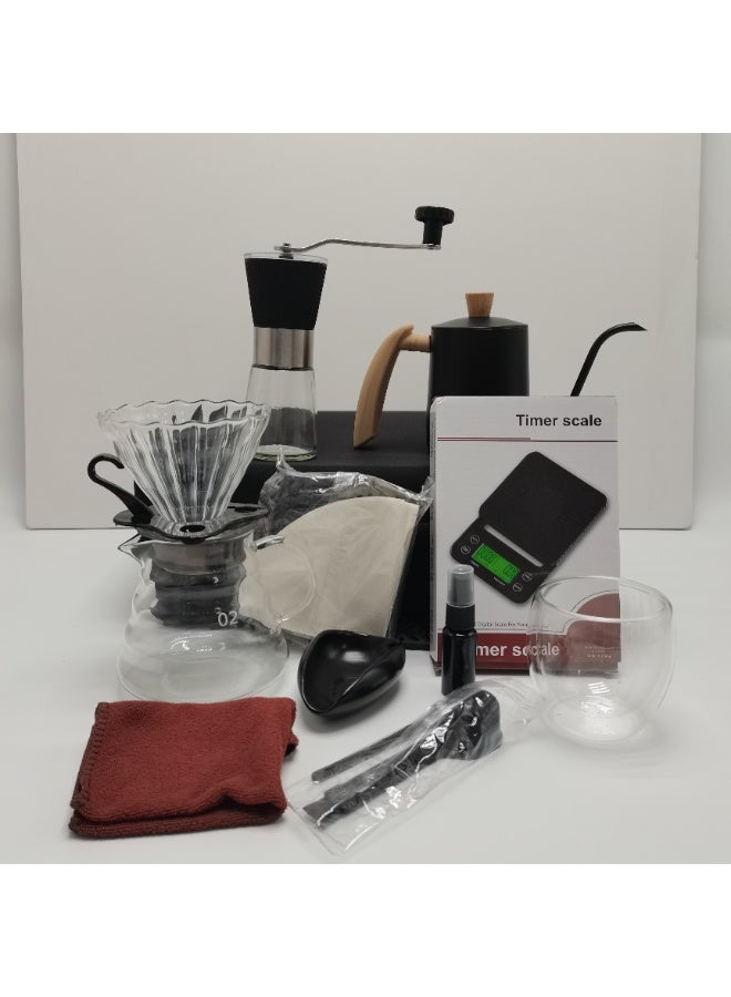 ARSTID V60 Drip Coffee Maker Pour Over Premium Kit 14 Cup Drip Coffee Maker with Black Specialty Coffee Bag - Image 2