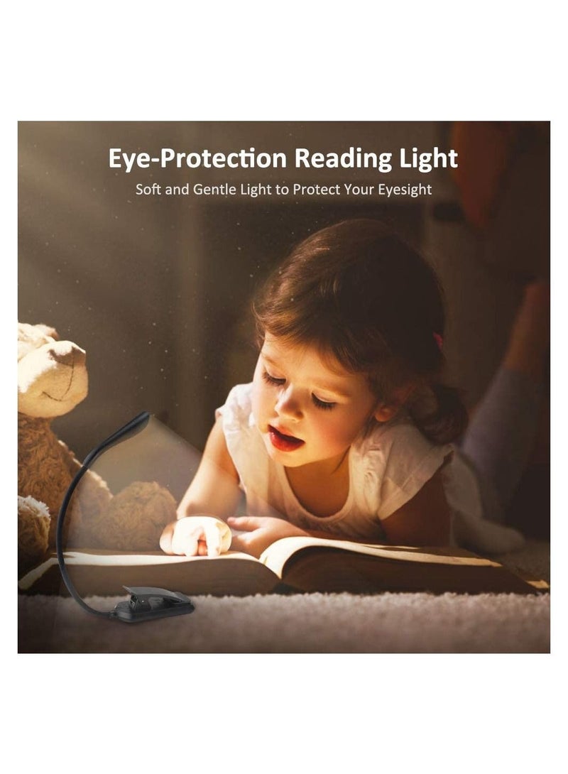 Captaintech Reading Light, Eye-Care Book Light 360° Flexible Clip on Book Light, 3 Level Brightness USB Rechargeable, Touch Switch, Eye Care Mini Night Light for Reading in Desk, Bed, Travel (1 unit) - Image 5