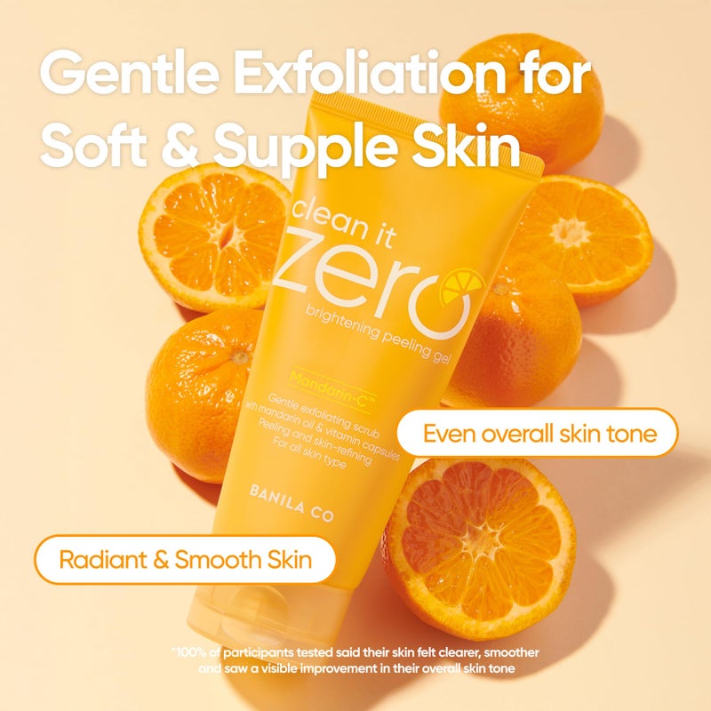 BANILA CO Clean it Zero Brightening Peeling Gel | Gentle Exfoliating Scrub with Mandarin Orange Extract, Korean Skincare for Smooth & Radiant Skin (120ml / 4.05 fl.oz) - Image 2