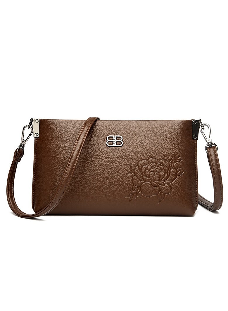 Women's PU Leather Crossbody Wristlet Purse,Elegant Envelope Clutch Wallet & Small Crossbody Bag with Detachable Straps for Evening & Special Occasion - Image 1