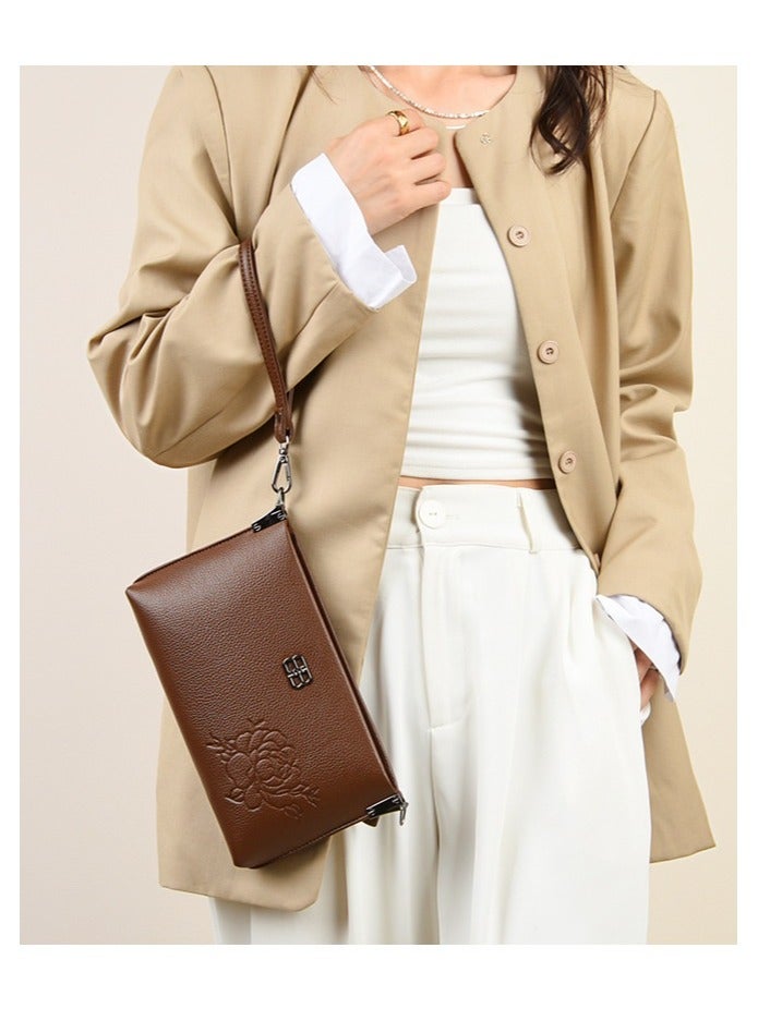 Women's PU Leather Crossbody Wristlet Purse,Elegant Envelope Clutch Wallet & Small Crossbody Bag with Detachable Straps for Evening & Special Occasion - Image 3