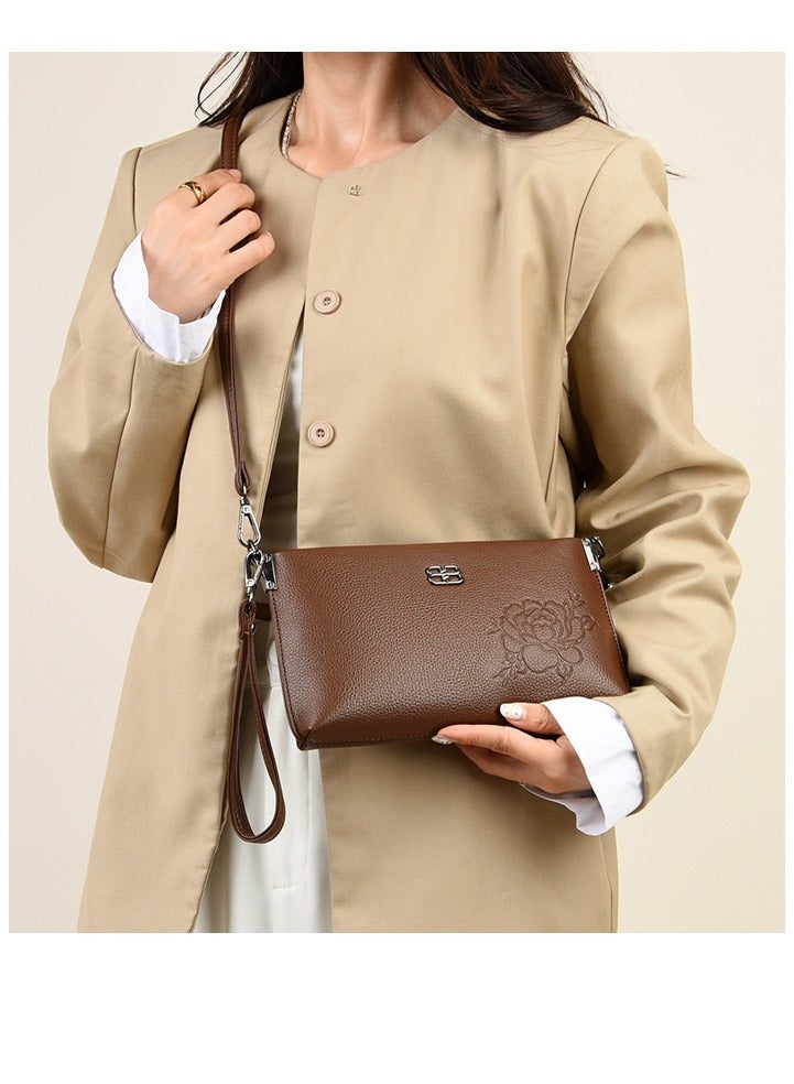 Women's PU Leather Crossbody Wristlet Purse,Elegant Envelope Clutch Wallet & Small Crossbody Bag with Detachable Straps for Evening & Special Occasion - Image 2