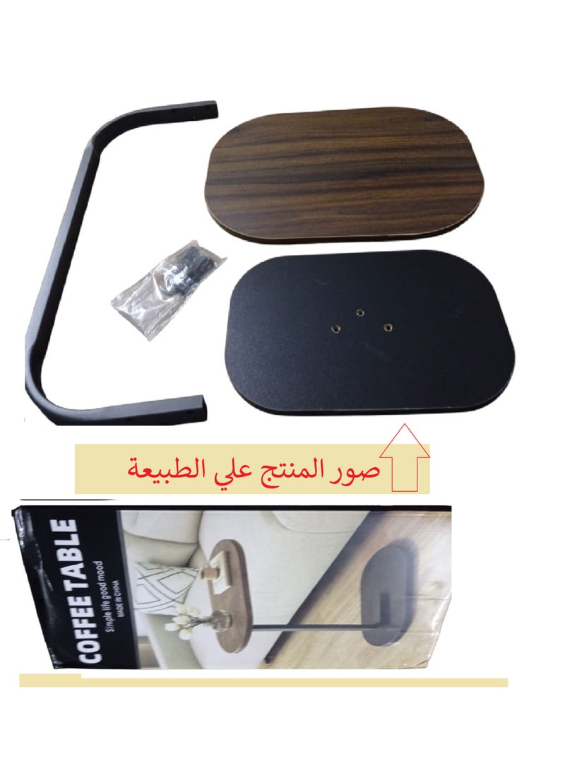 ترابيزة جانبية مودرن بشكل حرف C-تنزلق تحت الكنب أو السرير بسهولة - Image 3