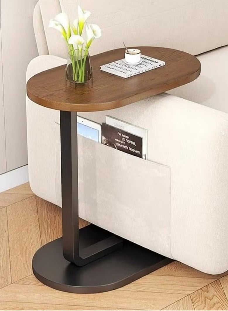 ترابيزة جانبية مودرن بشكل حرف C-تنزلق تحت الكنب أو السرير بسهولة - Image 5