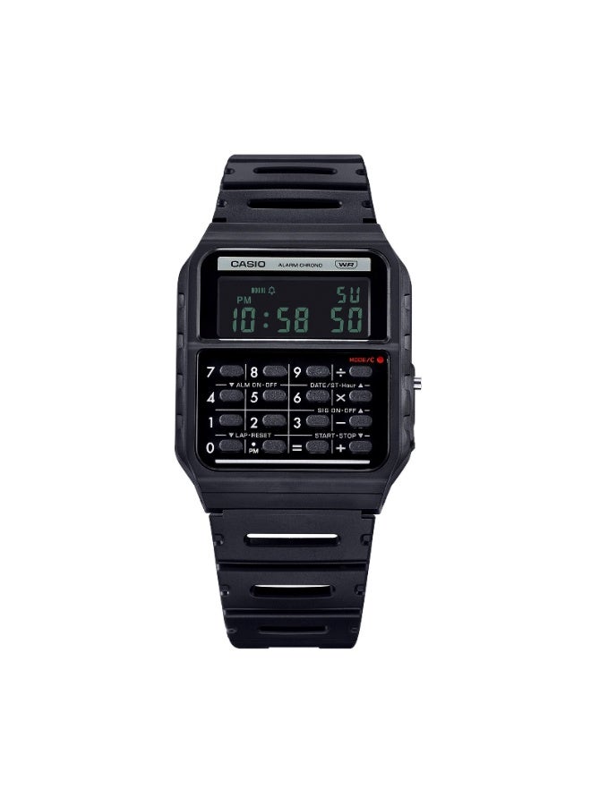 كاسيو ساعة كاسيو CA-53WB-1BDF رقمية للجنسين، مقاومة للماء، حاسبة 8 أرقام، ستوب ووتش، منبّه يومي – أسود - Image 2