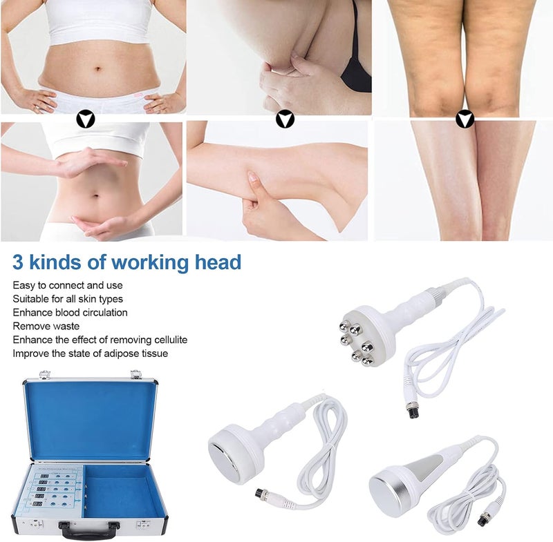 klarako جهاز تنحيف الجسم 3 في 1، جهاز حرق الدهون متعدد الوظائف للاستخدام المنزلي، رأس تدليك الجسم بتقنية الضغط السلبي بتردد 40KHZ، جهاز تشكيل الجسم 110 240V (المملكة المتحدة) - Image 3