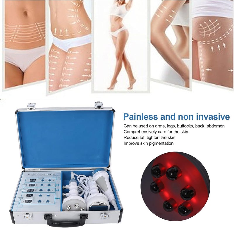 klarako جهاز تنحيف الجسم 3 في 1، جهاز حرق الدهون متعدد الوظائف للاستخدام المنزلي، رأس تدليك الجسم بتقنية الضغط السلبي بتردد 40KHZ، جهاز تشكيل الجسم 110 240V (المملكة المتحدة) - Image 2