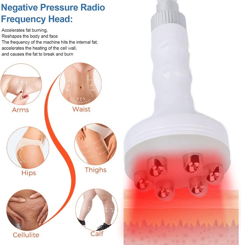 klarako جهاز تنحيف الجسم 3 في 1، جهاز حرق الدهون متعدد الوظائف للاستخدام المنزلي، رأس تدليك الجسم بتقنية الضغط السلبي بتردد 40KHZ، جهاز تشكيل الجسم 110 240V (المملكة المتحدة) - Image 5