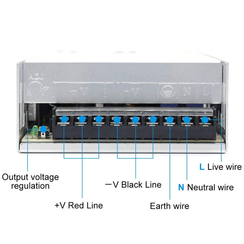 inShareplus 12V 20A 240W, DC Universal Regulated Switching Power Supply, Converter AC 100-240V to DC 12 Volt LED Driver, Transformer, Adapter for LED Strip Light - Image 3