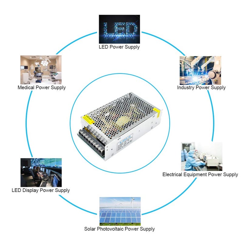 inShareplus 12V 20A 240W, DC Universal Regulated Switching Power Supply, Converter AC 100-240V to DC 12 Volt LED Driver, Transformer, Adapter for LED Strip Light - Image 5