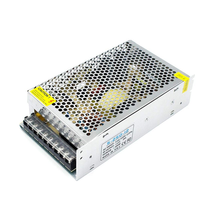 inShareplus 12V 20A 240W, DC Universal Regulated Switching Power Supply, Converter AC 100-240V to DC 12 Volt LED Driver, Transformer, Adapter for LED Strip Light - Image 1