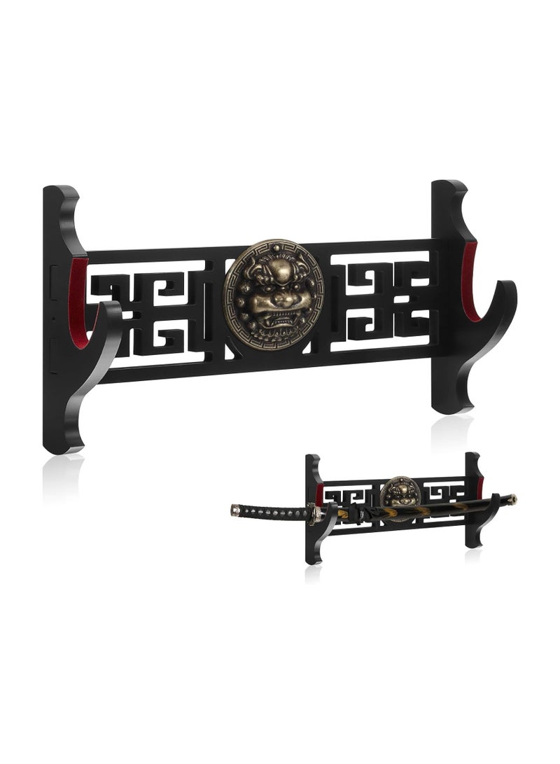 SYOSI Top Display Sword Stand, Katana Mount Sword Holder Stand, Wall Mount Katana Samurai Sword Display Rack Hanger, for Japanese Wakizashi Katana Samurai Sword, Weapon Saber Rack (Delicate Style) - Image 1