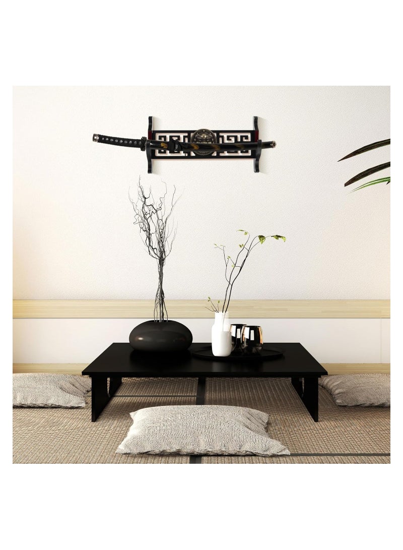 SYOSI Top Display Sword Stand, Katana Mount Sword Holder Stand, Wall Mount Katana Samurai Sword Display Rack Hanger, for Japanese Wakizashi Katana Samurai Sword, Weapon Saber Rack (Delicate Style) - Image 5