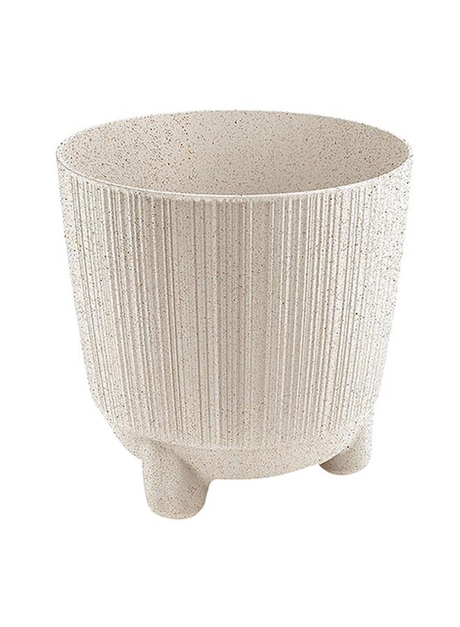 Prosperplast Durable and Eco-Friendly Ryfo N Eco Wood Flower Pot White 2.5 Liter - Image 1