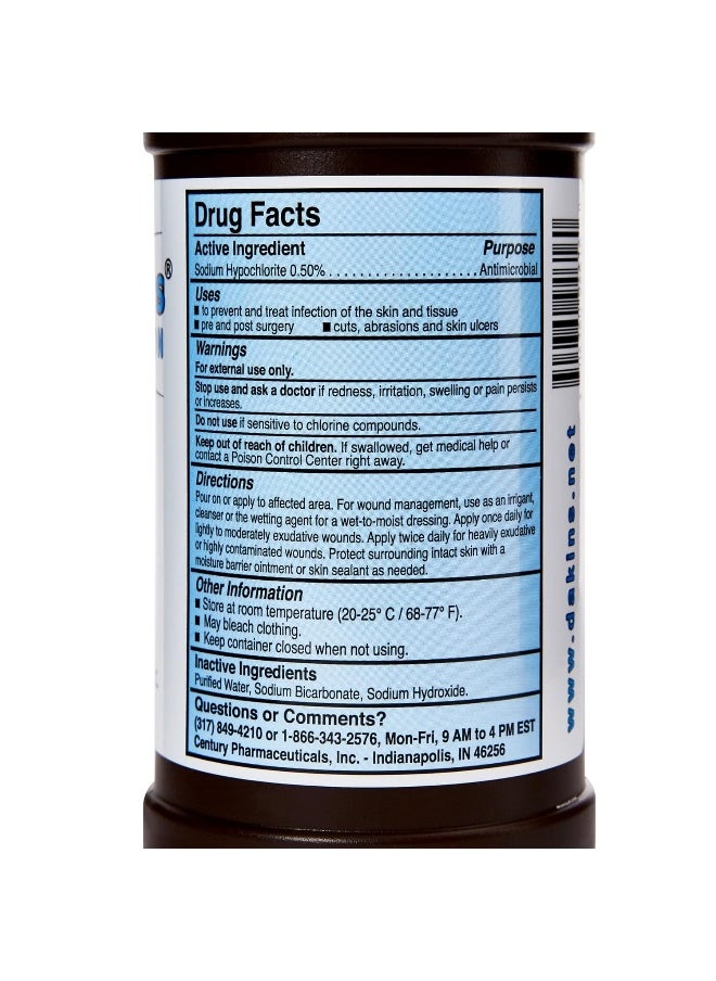 McKesson McKesson Dakin's Solution-Full Strength 304360946160 Sodium Hypochlorite 0.5% Wound Therapy for Acute and Chronic Wounds by Century Pharmaceuticals  - Image 4