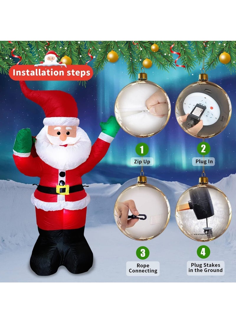 TAPIT - 6 FT Santa Claus Inflatable Christmas Decorations Blow Up Funny Santa Claus Blow Up with Gift Boxes for Christmas Indoor Outdoor Yard Decorations - Image 1