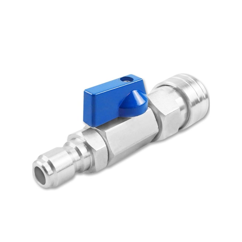 Zikra Heavy Duty High Pressure Washer Ball Valve Kit 3/8 NPT Quick Connector 4500 PSI for Power Washer Hose Control Water Flow Switch with Raw Material Belt - Image 1