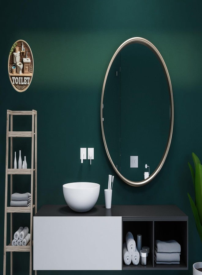 CSWLJS Toilet Sign Hanging Metal Sign 8x8 In Bathroom Wall Prompt Sign Suitable for Outdoor Spaces - Image 5