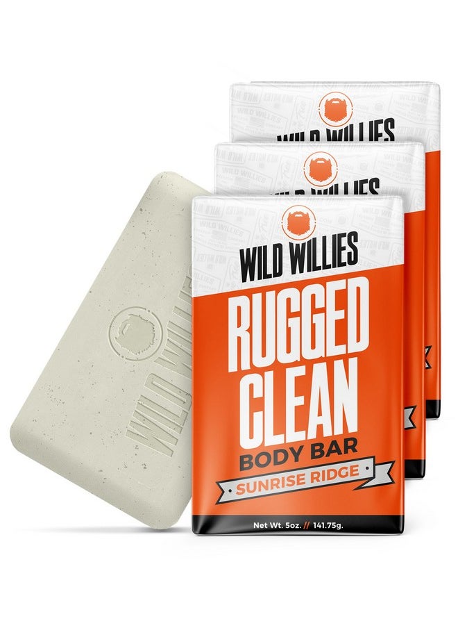 Wild Willies - Wild Willes Mens Soap Bar 3 Pack Rugged Clean Body Bar (Sunrise Ridge Scent)Moisturizing Bar Soap For Men Replenishes Body Oils & Supports Odor Protectionsoap Washes Away Dirt For Clean Skin - Image 1
