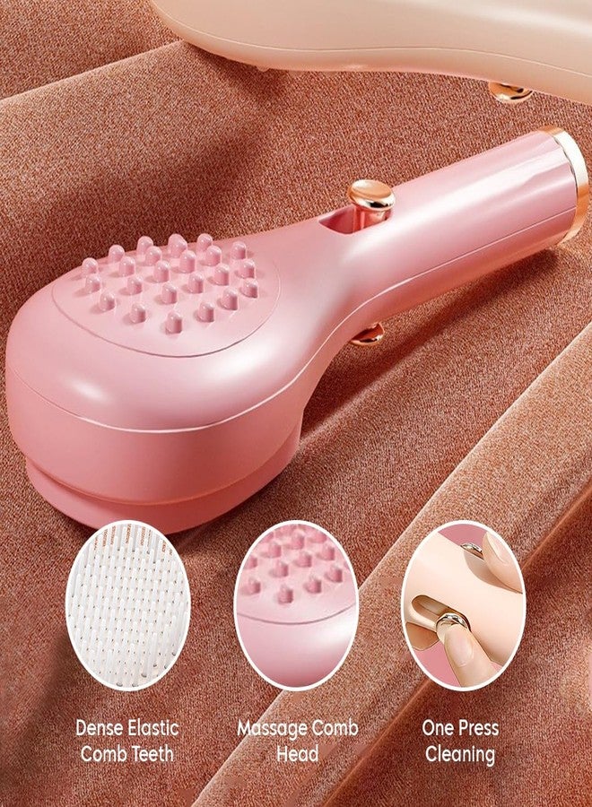Gleva Self-Cleaning Hair Brush, Detangling & Styling Brush with Anti-Static Bristles, Hair Massage Comb for Smooth & Tangle-Free Hair, Ideal for Men & Women (Pink) - Image 2