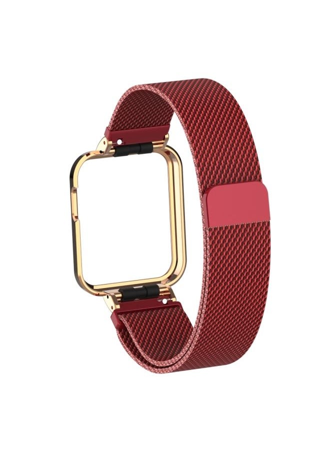 Generic - Replacement Strap For Xiaomi Mi Watch Lite / Redmi Watch Milanese Magnetic Metal Watchband Red - Image 1