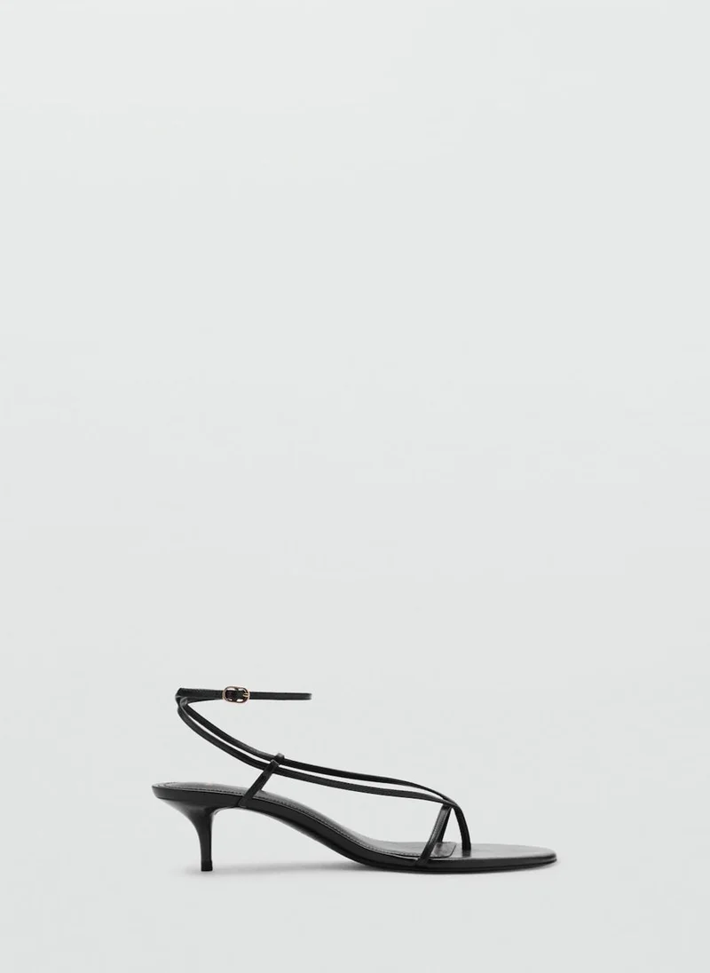 MANGO Heeled Sandals With Thin Strap