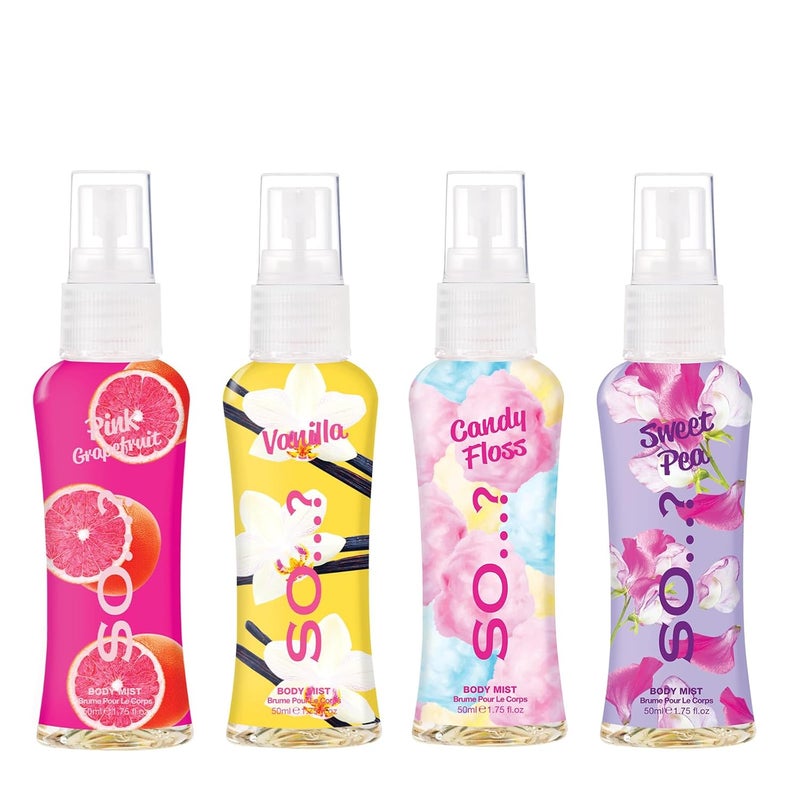 So..? So Body Mist Set  Body Spray for Women  Cruelty Free Vegan Perfumes for Women  650 to 1000 Sprays  Travel Size Gift Set  4 pcs - Image 2