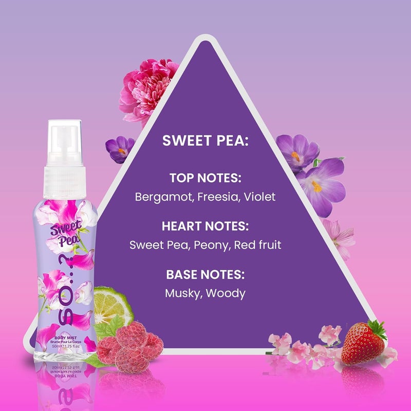 So..? So Body Mist Set  Body Spray for Women  Cruelty Free Vegan Perfumes for Women  650 to 1000 Sprays  Travel Size Gift Set  4 pcs - Image 5
