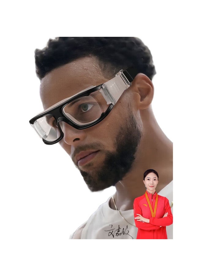 Boshide Basketball Glasses, Nearsighted Glasses, Sports Goggles For Men And Women, Prescription Available, Black, 400 Degrees For Left And Right Eyes - Image 3