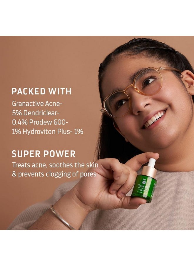 Indulgeo ESSENTIALS Heads Off Anti Acne Face Serum For Glowing Skin 20Ml Lightweight Reduces Comedones Acne Whiteheads And Blackheads Provide Clear & Hydrated Skin For Men & Women  - Image 3