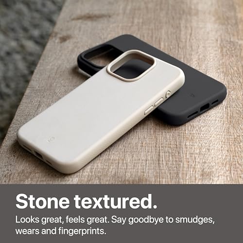 TineeOwl حافظة TineeOwl لهاتف iPhone 15 Pro Max مغناطيسية - سلسلة Dune، متوافقة مع MagSafe، TPU، تصميم بسيط، نحيفة/رقيقة، قابضة مع بطانة من الألياف الدقيقة، زر عمل دائري (تقريباً أسود، iPhone 15 Pro Max) - Image 4