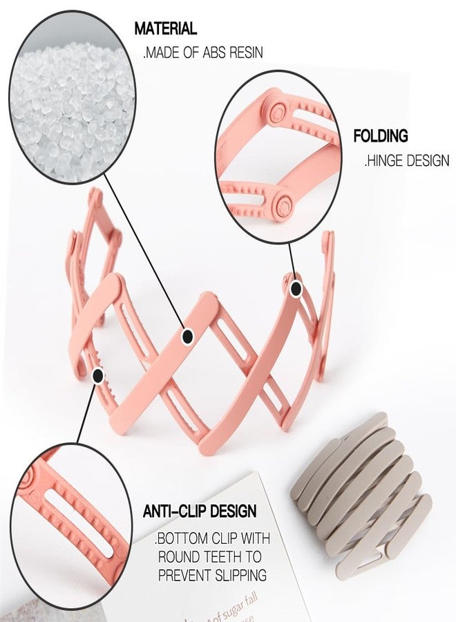 Aozzy 6Pcs Travel Boar Bristle Folding Hair Brush with Retractable Band for Thin/Thick Hair, Mini Brush for Women's Hairstyles, Men's Hair & Beard - Great for Purse/Pocket - Image 4