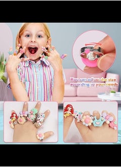 Super Toy SUPER TOY Adjustable Finger Ring for Girls - 36 Pcs, Plastic, 3D Cartoon Pattern  - Image 2