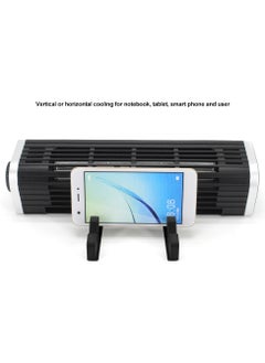 Olmaster USB Cooling Fan Laptop Pad Stand Fan Notebook Computer Phone Cooler Horizontal Axis Fan Bracket Black  - Image 2