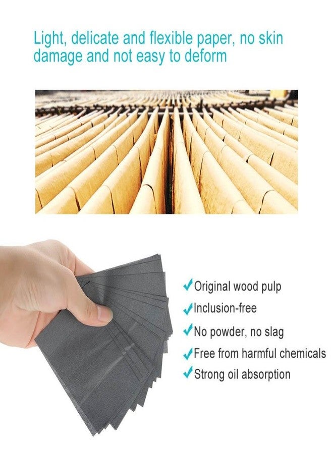 TMISHION Oil Absorbing Tissues, 80Pcs/pack Men Blotter Face Oil-absorbing Control Blotting Face Clean Beauty Blotting Paper - Image 5