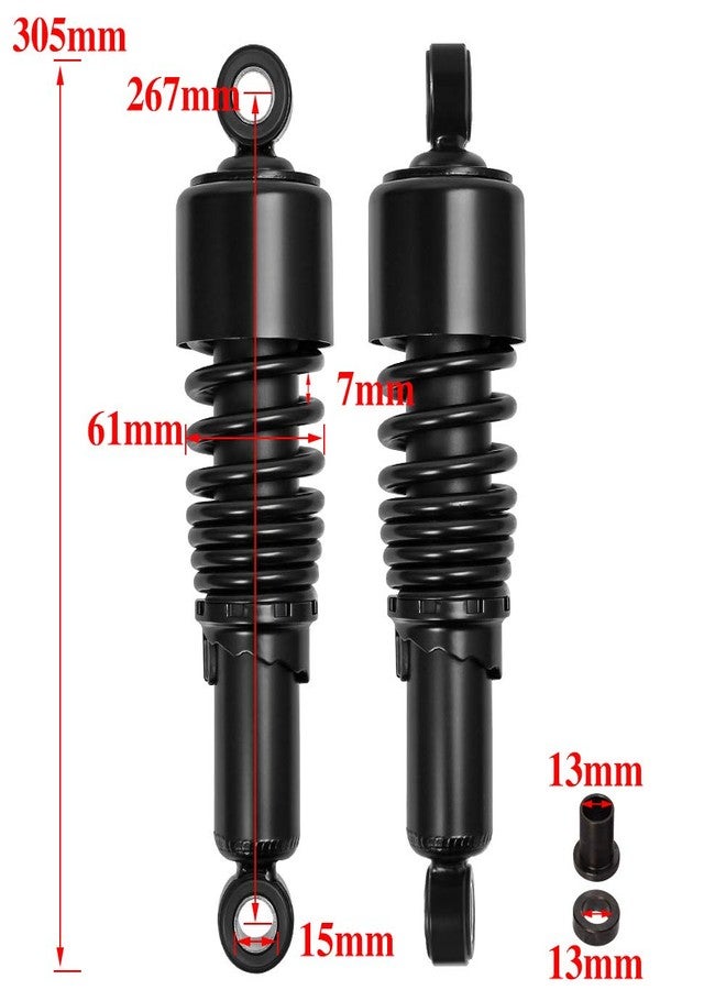 H RUO 10.5 inch 267mm Rear Shocks, Motorcycle Rear Shock Absorber Suspension Fits for Harley Sportster XL883 XL1200 XL883N XL883L XL1200C 2004-2012 - Image 5
