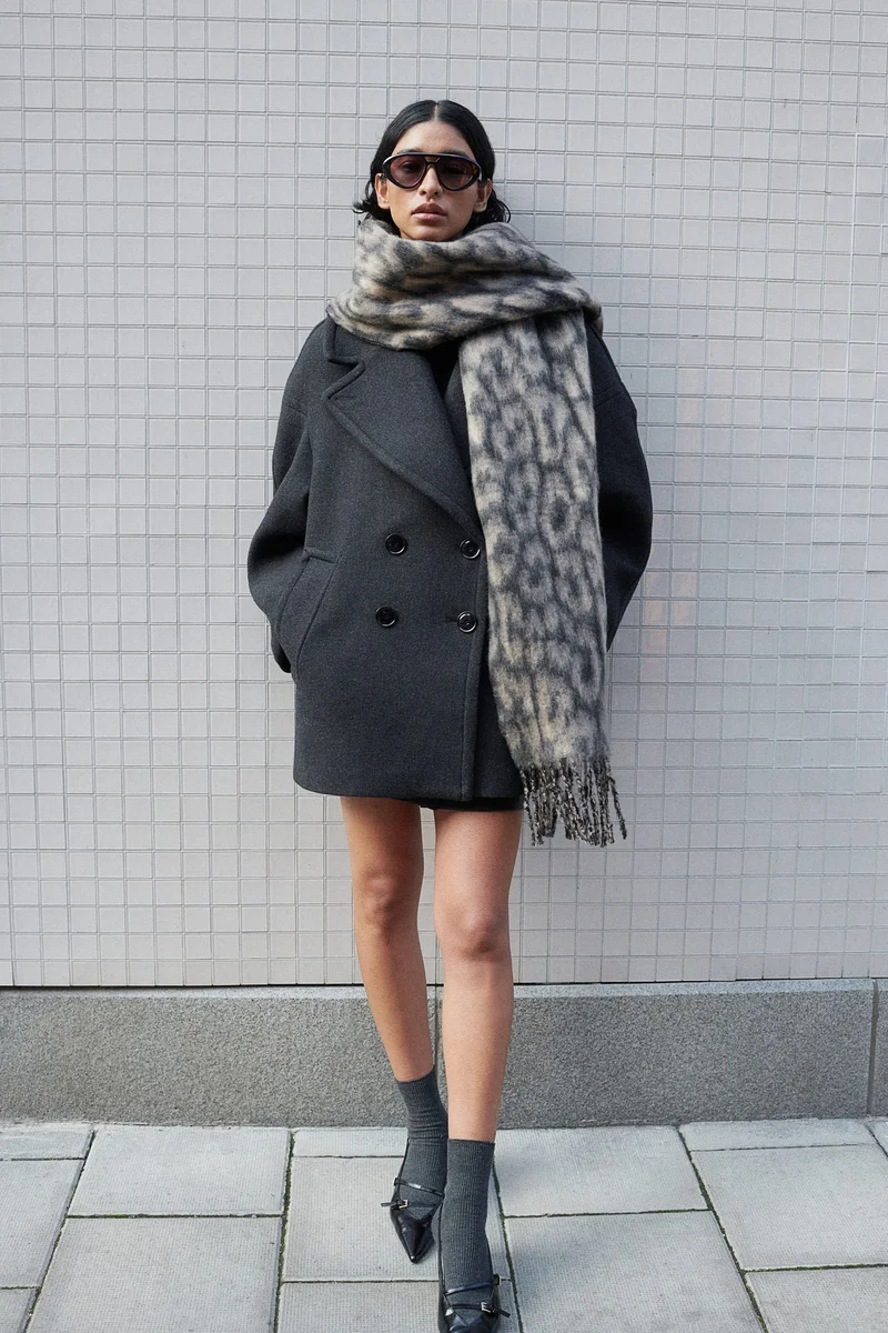 اتش اند ام Wool-Blend Coat