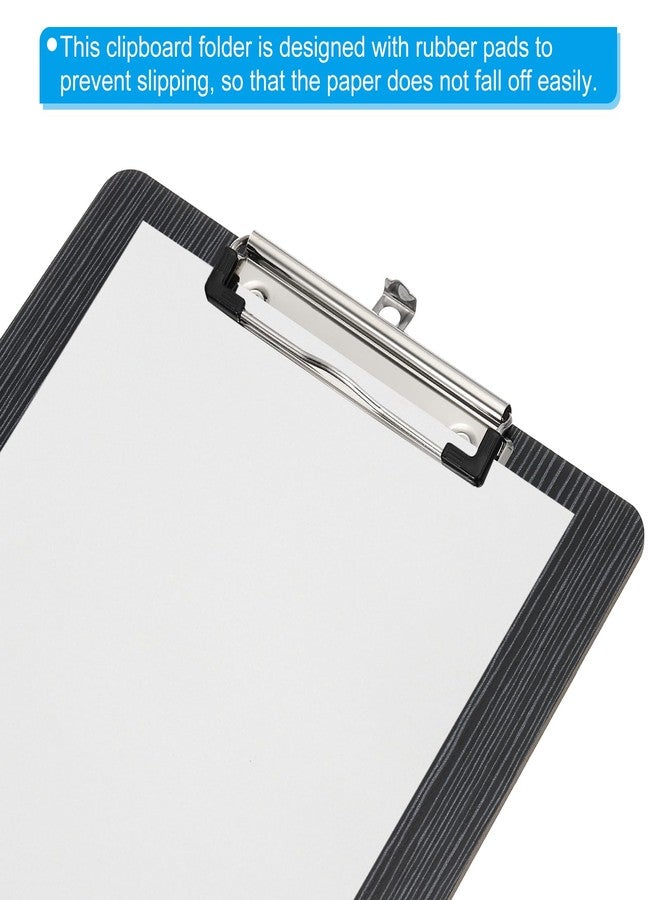 PATIKIL Wooden Clipboard for 8.5 x 11 Inch Paper, Standard A4 Letter Size Clip Boards Hardboard with Low Profile Clip for Office Classroom, Black Wood Texture - Image 4