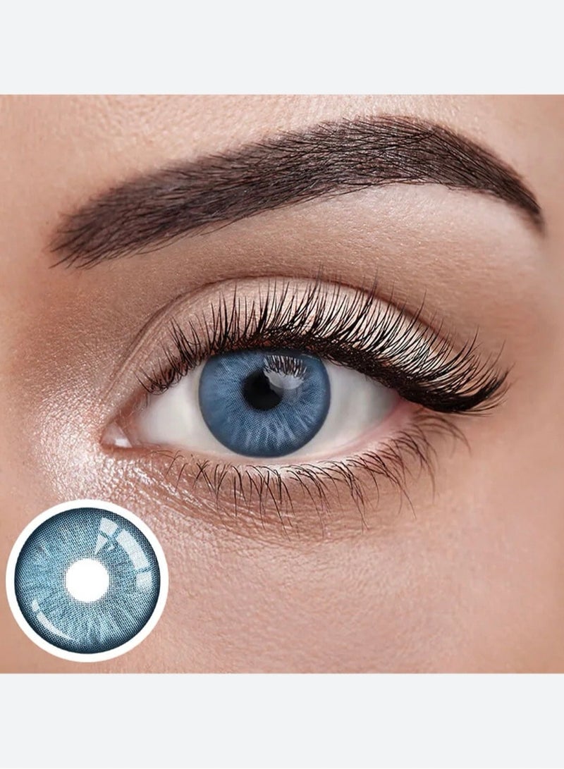 يونيبلينغ عدسات لاصقة ملونة لون ويمسي الأزرق (سنوية) - Image 1