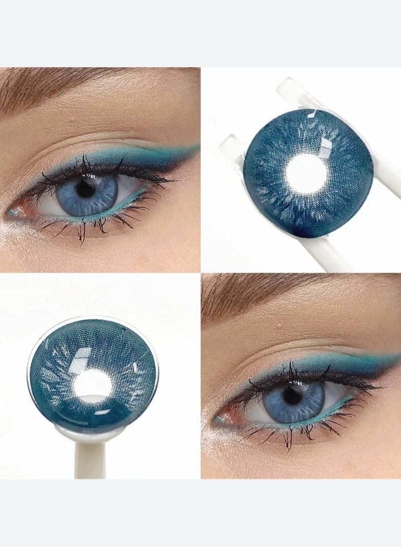 يونيبلينغ عدسات لاصقة ملونة لون ويمسي الأزرق (سنوية) - Image 2
