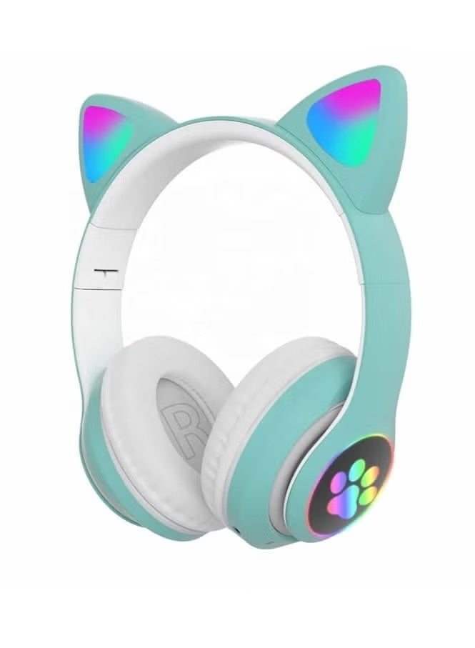 BT5.0 Wireless Cat Ear Headphone With LED Lights