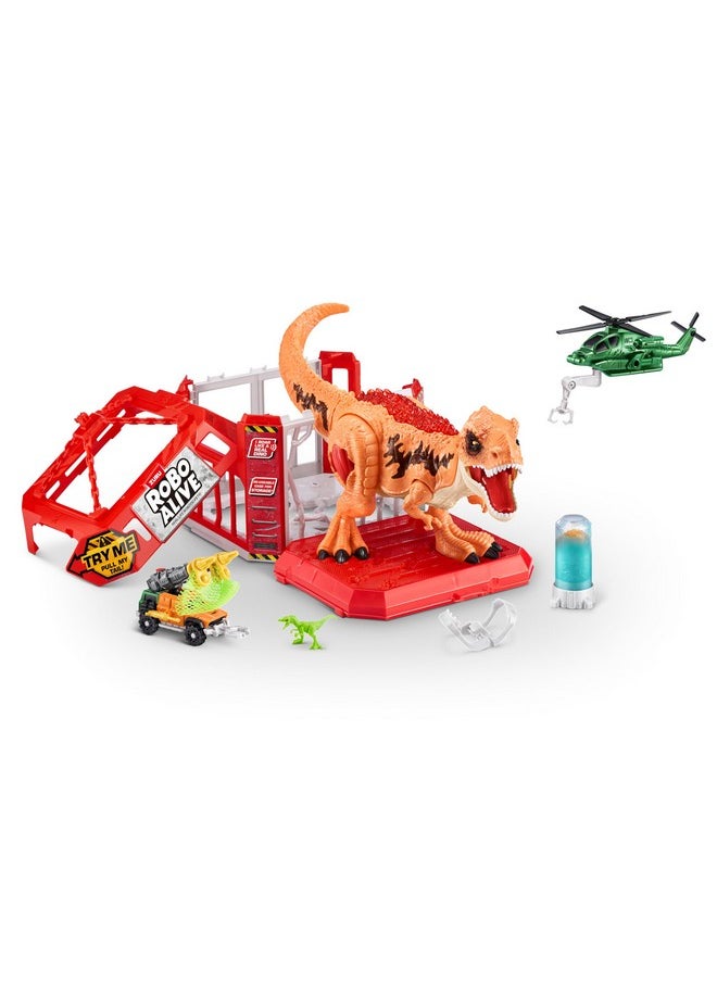 ROBO ALIVE Robo Alive Dino Escape, Robotic Light Up, Vehicles with Firing Weapons, Storable, Giftable, Ages 3+ by ZURU  - Image 2